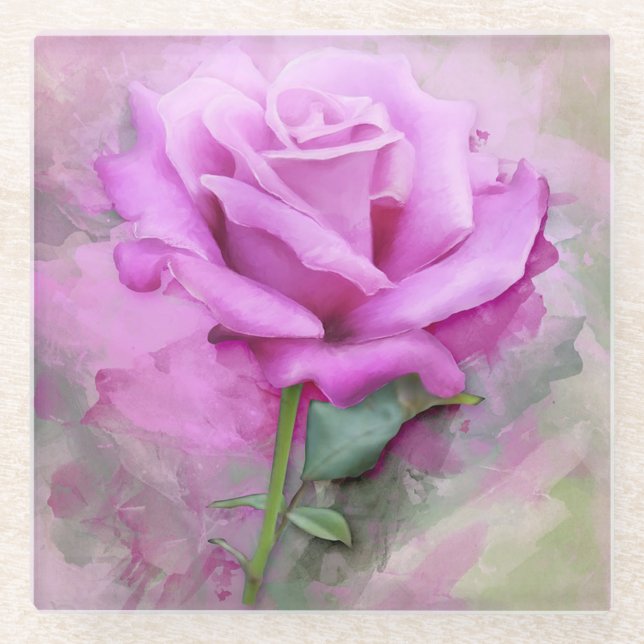 Dessous-de-verre En Verre Rose rose rose (Devant)