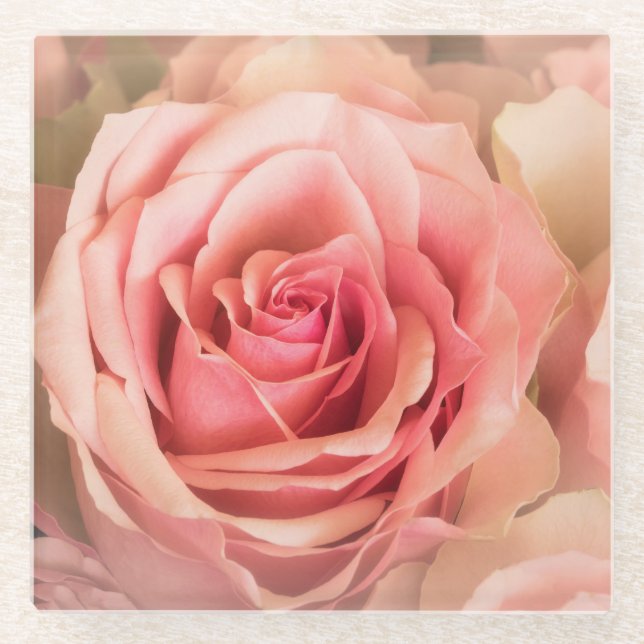 Dessous-de-verre En Verre Rose souple (Devant)