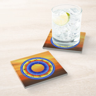 Dessous-de-verre En Verre Roue Zodiac
