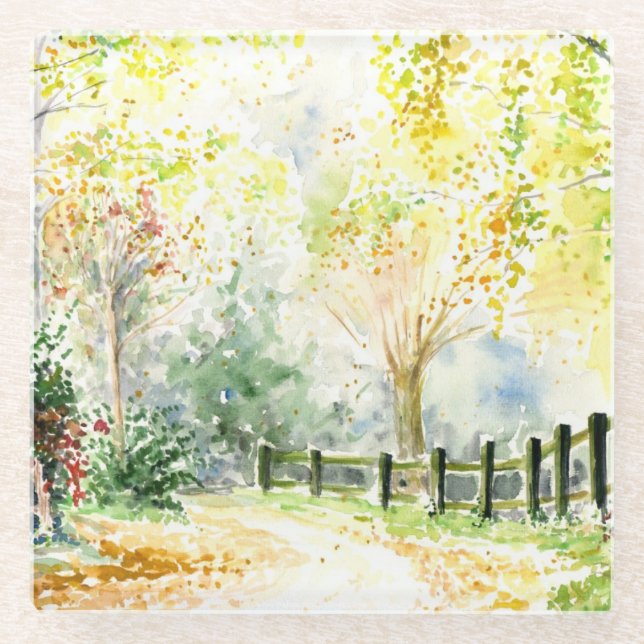 Dessous-de-verre En Verre Route (Devant)