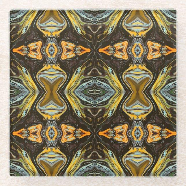 Dessous-de-verre En Verre Route des épices (Devant)