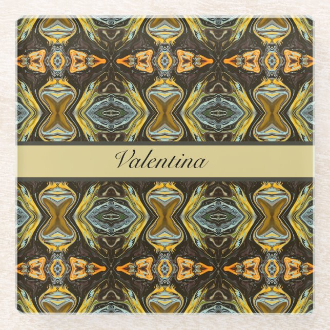 Dessous-de-verre En Verre Route des épices, personnalisé (Devant)