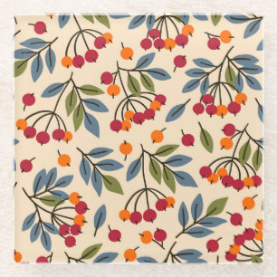 Dessous-de-verre En Verre Rowan Branches : Textile Charme Vintage