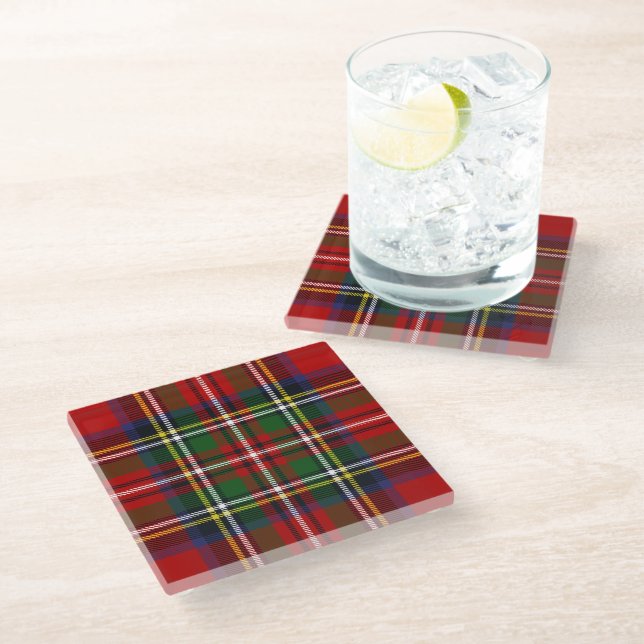 Dessous-de-verre En Verre Royal Stewart Tartan (Incliné)