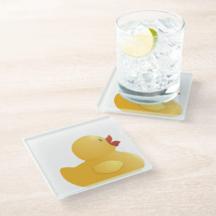 Dessous-de-verre En Verre Rubberduck jaune