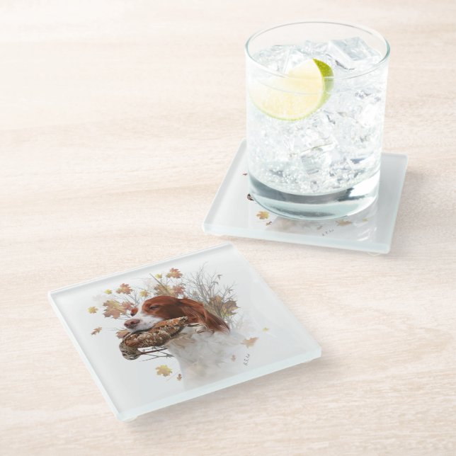 Dessous-de-verre En Verre Saison de chasse à la bécasse (Incliné)