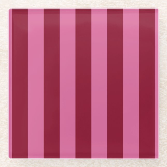 Dessous-de-verre En Verre Salsa Flamingo Rayure Rose (Devant)