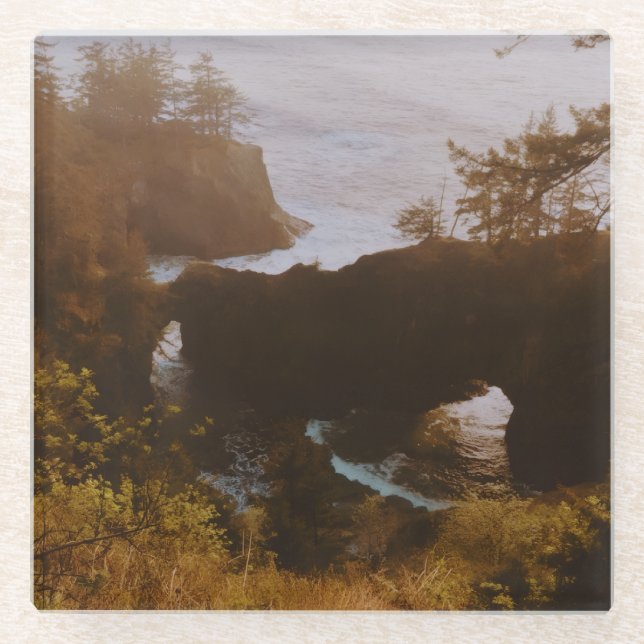 Dessous-de-verre En Verre Samuel H. Boardman, côte de l'Oregon  (Devant)