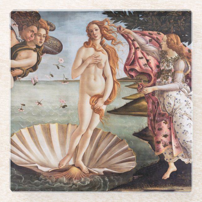 Dessous-de-verre En Verre Sandro Botticelli - Naissance de Vénus (Devant)