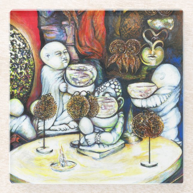Dessous-de-verre En Verre Sans échec par défi (Devant)