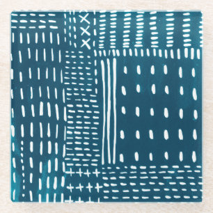 Dessous-de-verre En Verre Sashiko Stitches