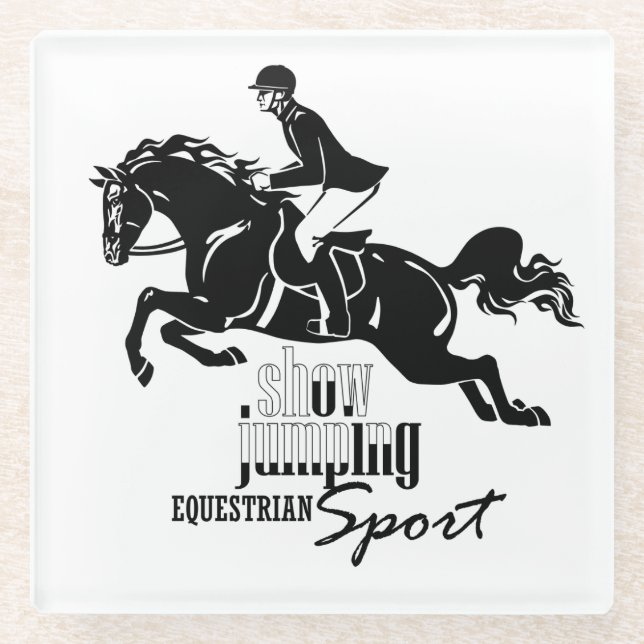 Dessous-de-verre En Verre sauter équestre d'exposition (Devant)
