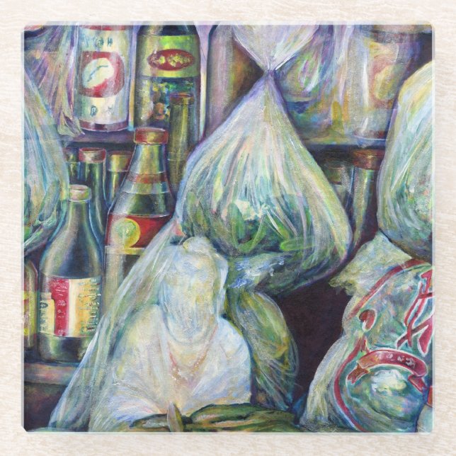 Dessous-de-verre En Verre Saveurs séchées à Singapour (Devant)