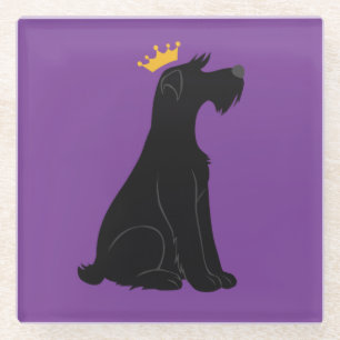 Dessous-de-verre En Verre Schnauzer Prince