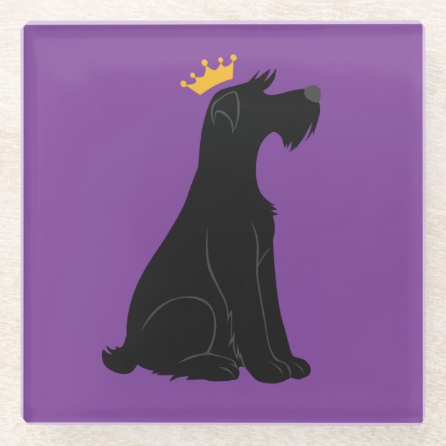 Dessous-de-verre En Verre Schnauzer Prince (Devant)