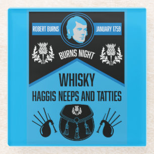 Dessous-de-verre En Verre Scottish Burns Night Super