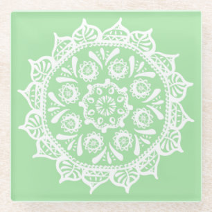 Dessous-de-verre En Verre Seafoam Mandala