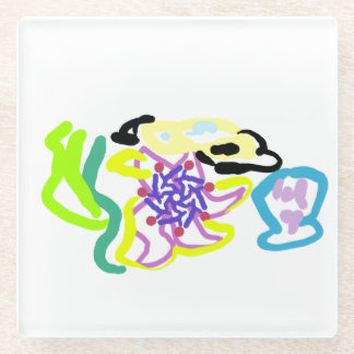 Dessous-de-verre En Verre Seashell and starfish