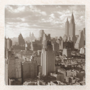 Dessous-de-verre En Verre Sepia New York
