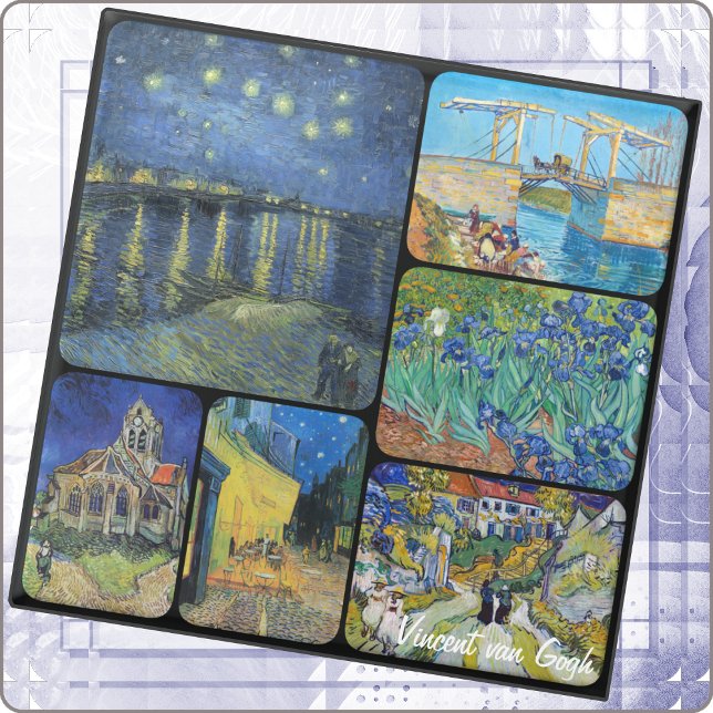 Dessous-de-verre En Verre Série d'artistes classiques - Vincent van Gogh #1  (Créateur téléchargé)