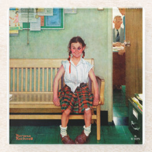 Dessous-de-verre En Verre Shiner ou à l'extérieur du bureau du directeur