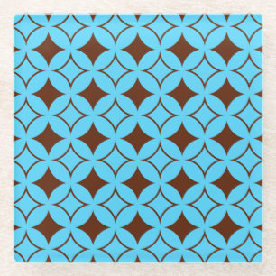Dessous-de-verre En Verre Shippo bleu et marron