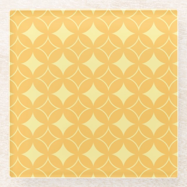 Dessous-de-verre En Verre Shippo jaune (Devant)