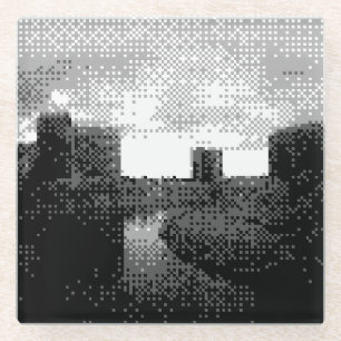 Dessous-de-verre En Verre skyline d'art pixel