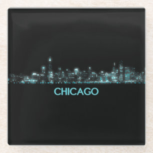 Dessous-de-verre En Verre Skyline de Chicago