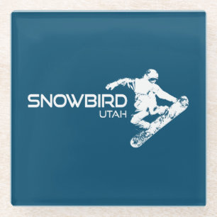 Dessous-de-verre En Verre Snowbird Utah Snowboardeur
