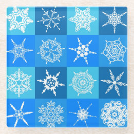 Dessous-de-verre En Verre Snowflake Quilt