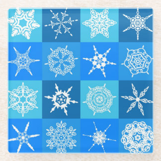 Dessous-de-verre En Verre Snowflake Quilt