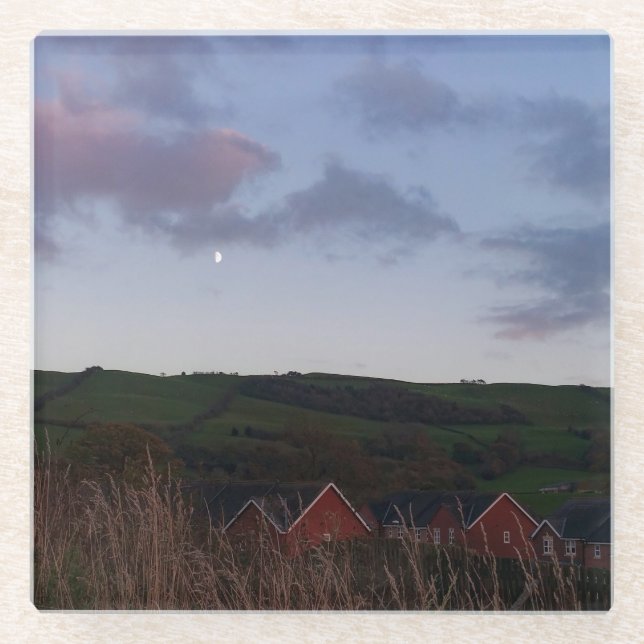 Dessous-de-verre En Verre Soirée paisible à Newtown (Devant)