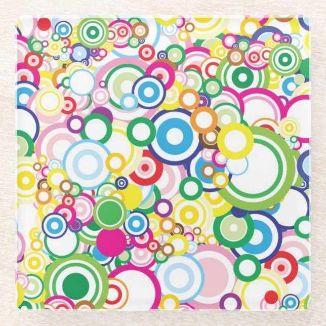 Dessous-de-verre En Verre Sort de cercles vifs (Devant)