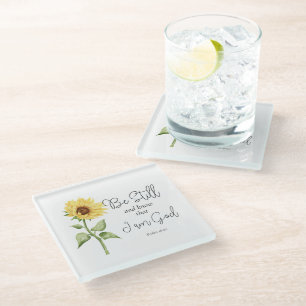 Dessous-de-verre En Verre Soyez toujours et sachez que je suis Dieu tourneso