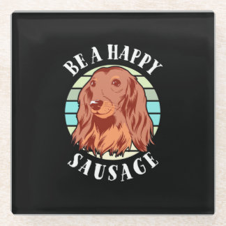 Dessous-de-verre En Verre Soyez Un Mignon Chien De Saucisse