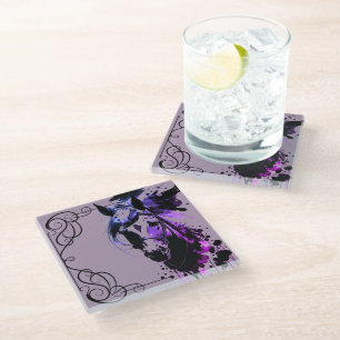 Dessous-de-verre En Verre Spirit Pony 3 Lavender