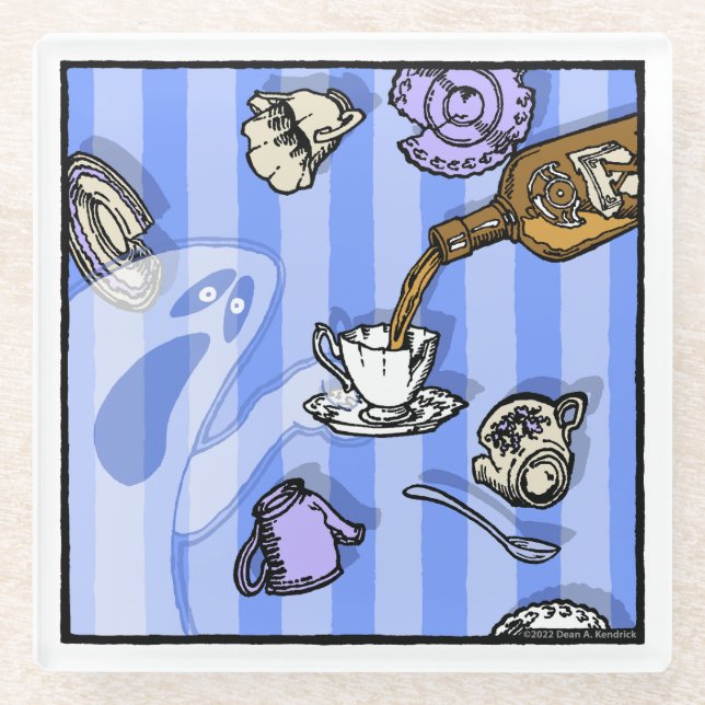 Dessous-de-verre En Verre Spiritueux - Pop Goth Nightmare Surreal (Devant)