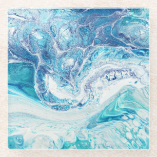 Dessous-de-verre En Verre Splash couleur : Acrylique Abstrait Arrière - plan