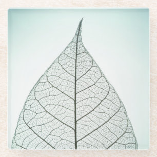 Dessous-de-verre En Verre Squelette vert de feuille