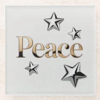 Dessous-de-verre En Verre Starry Glass Peace Coaster Square