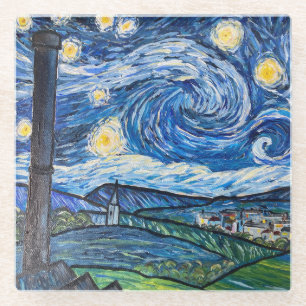 Dessous-de-verre En Verre Starry Night Belmont Lancashire
