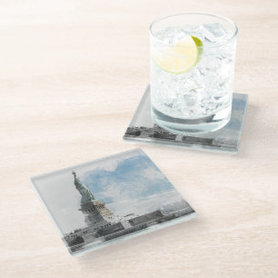 Dessous-de-verre En Verre Statue de la Liberté Dessous de verre en verre de