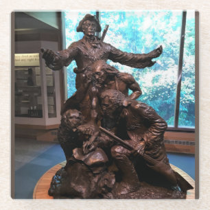 Dessous-de-verre En Verre Statue de Lewis & Clark, Fort Clatsop, Oregon