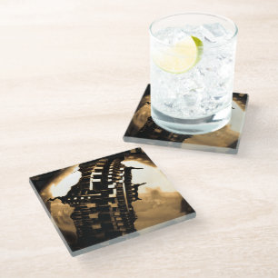 Dessous-de-verre En Verre Steampunk industriel