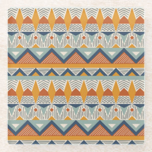 Dessous-de-verre En Verre Style Navajo Design Motif sans couture