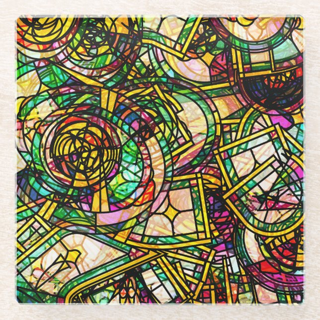 Dessous-de-verre En Verre Style Tiffany (Devant)