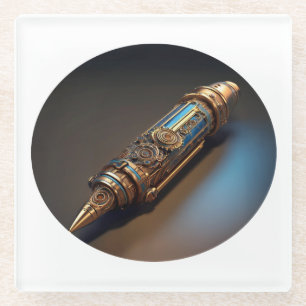 Dessous-de-verre En Verre Stylo Ballpoint Steampunk