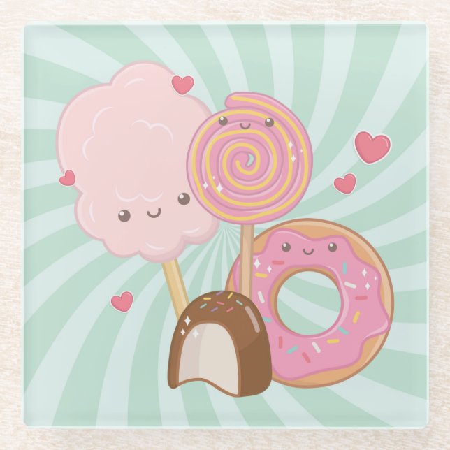 Dessous-de-verre En Verre Sucres (Devant)