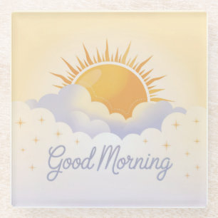 Dessous-de-verre En Verre Sunny Yellow Good Morning Glass Dessous de verre